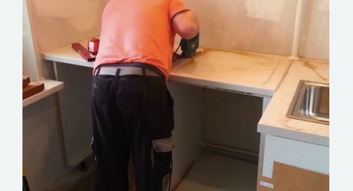Сборка кухонного гарнитура. Геленджик
